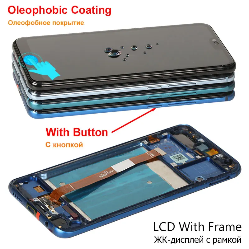 100 % Test Edilmiş Huawei Onur 10 İçin dokunmatik LCD ekran Ekran Orijinal COL-L29 ONUR 10 İçin LCD Ekran İle Parmak İzi LCD Görüntü 5