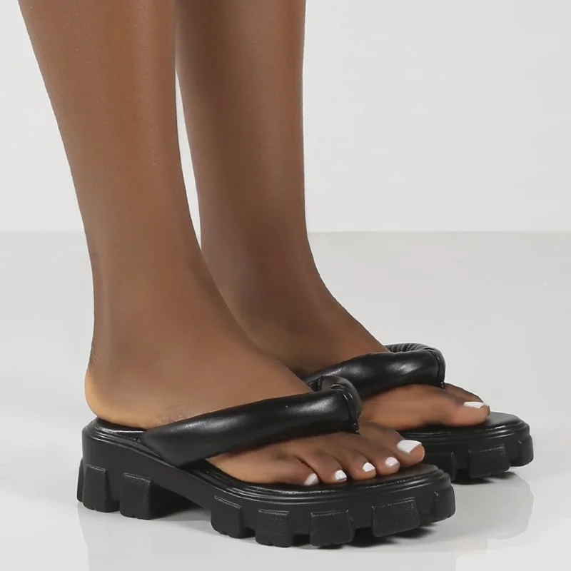2021 kalın tabanlı terlik kadın yaz artan rahat plaj ayakkabısı artı boyutu Görüntü 5