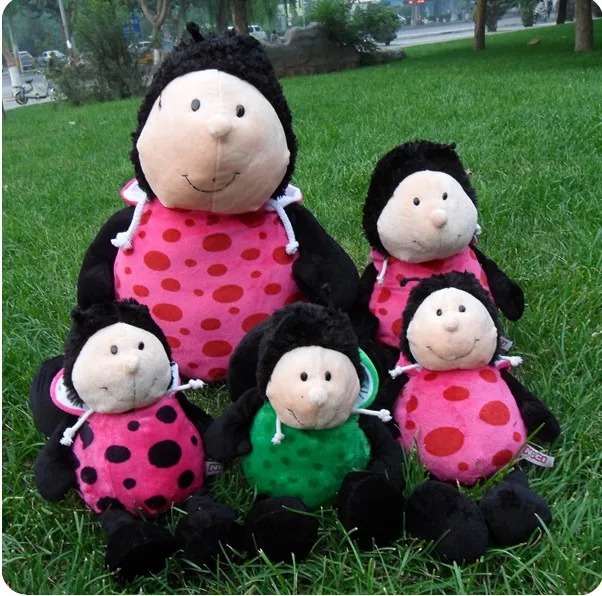 25 cm almanya'dan ladybugs Qixing güzel peluş oyuncaklar uğur böceği ev mobilyası düğün bir doğum günü hediyesi 1 adet Görüntü 1