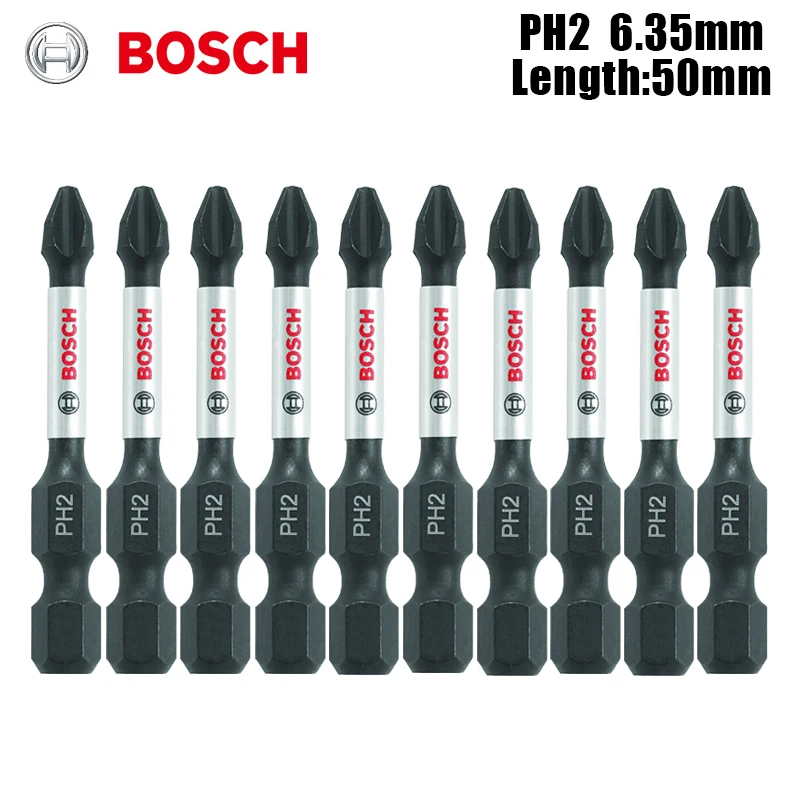 DEWALT Bosch Makita PH2 SL8 Elektrikli Tornavida Bit darbeli matkap Matkap kulaklık 50mm 57mm Phillips #2 Oluklu Bosch GO 2 Uçları Görüntü 4