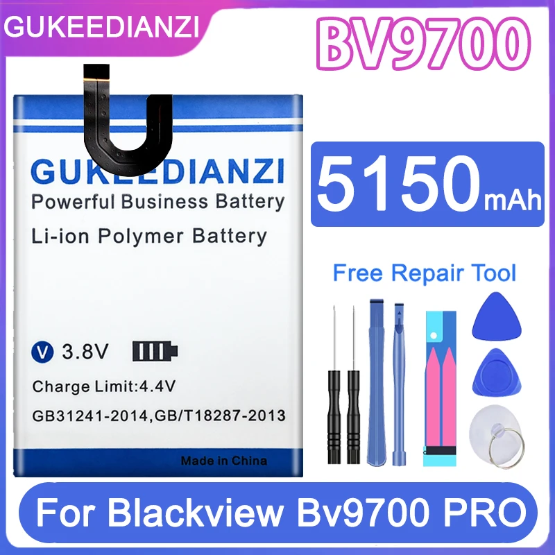 GUKEEDIANZI Bv 9700 5150mAh Yedek Pil Blackview Bv9700 PRO Bv9700PRO Bv 9700 PRO Serisi 605872 Batteria Ücretsiz Aracı Görüntü 0
