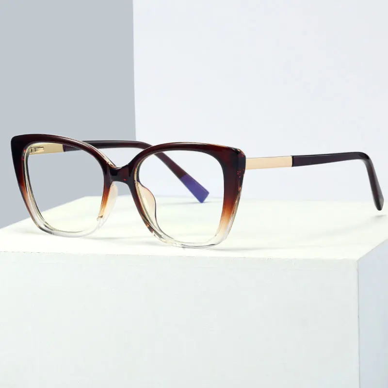 Hotony moda gözlük optik gözlük çerçevesi yeni mavi ışık engelleme kadın kadın reçete gözlük UV400 kadın gözlük Görüntü 1