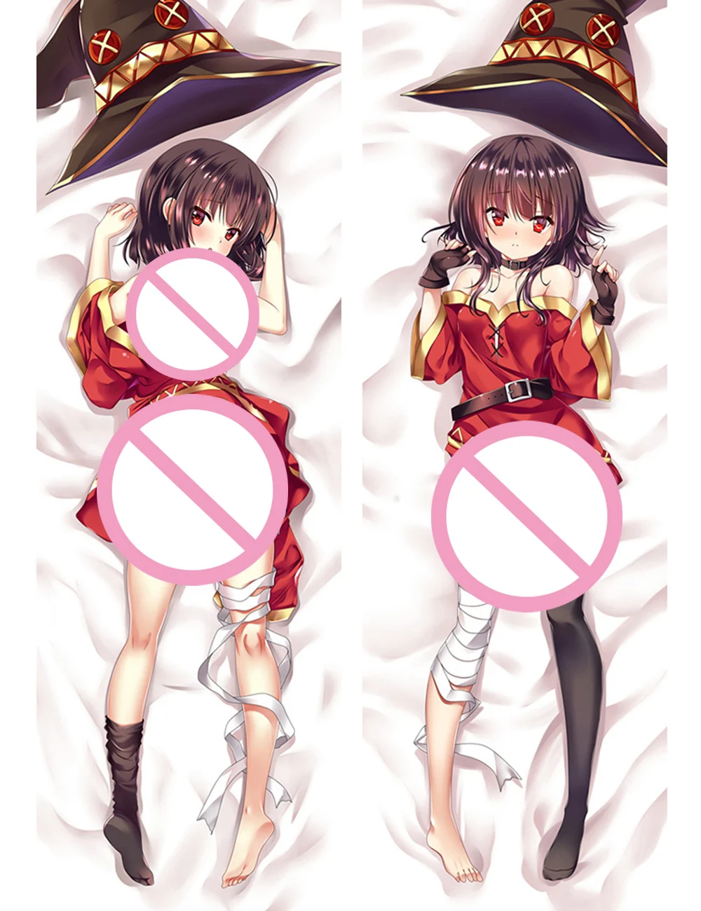 Konosuba Otaku Yatak Yastık Kılıfı Dakimakura Megumin Yastık Kılıfı Anime Moegirl Sarılma vücut yastığı Kılıfı kanepe yastığı Kapak Çıplak Görüntü 0