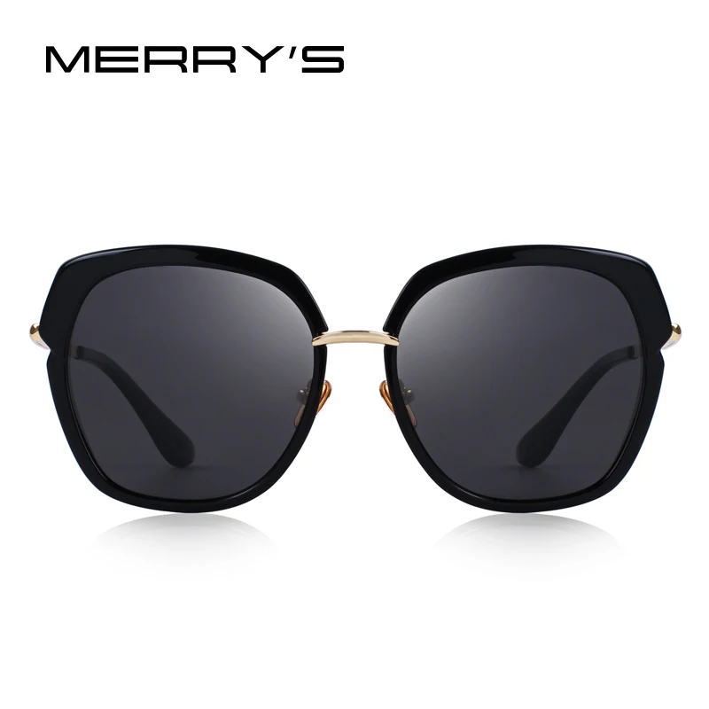 MERRYS tasarım Kadın Moda Polarize Güneş Gözlüğü Kalkan Çerçeve Metal Tapınak 100 % UV Koruma S6371 Görüntü 2