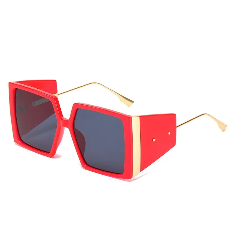 Moda Boy Kare Güneş Kadınlar Lüks Büyük Çerçeveleri Gözlük Shades Gözlük Lady Marka Tasarımcısı Renkli Gözlük UV400 Görüntü 1