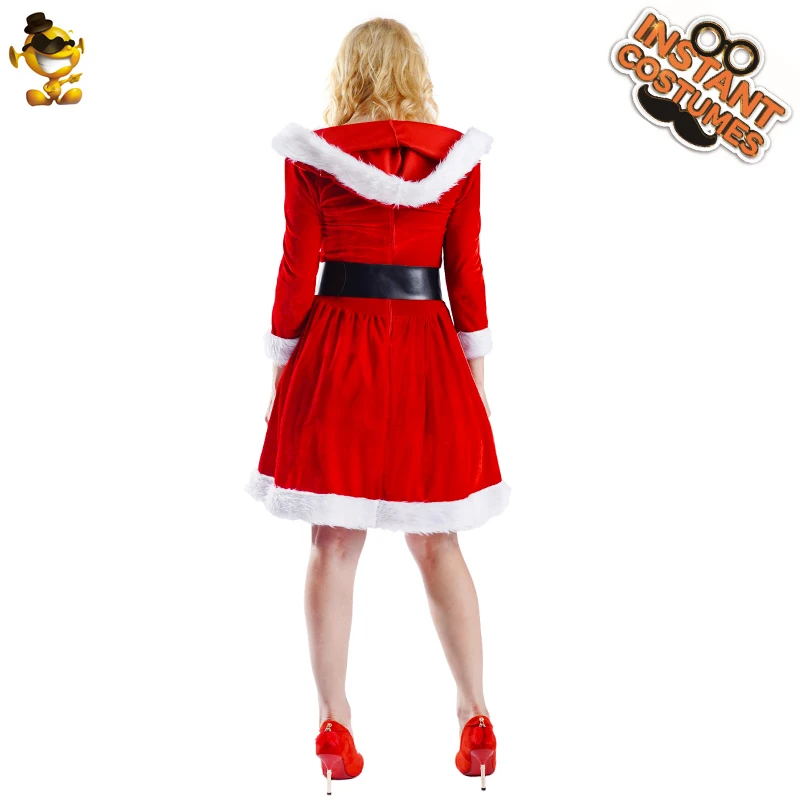 Noel kadın Noel Baba Kostümleri süslü elbise Kadın Noel Noel Baba Elbise Elbise Cosplay Noel Baba Kostüm Görüntü 5